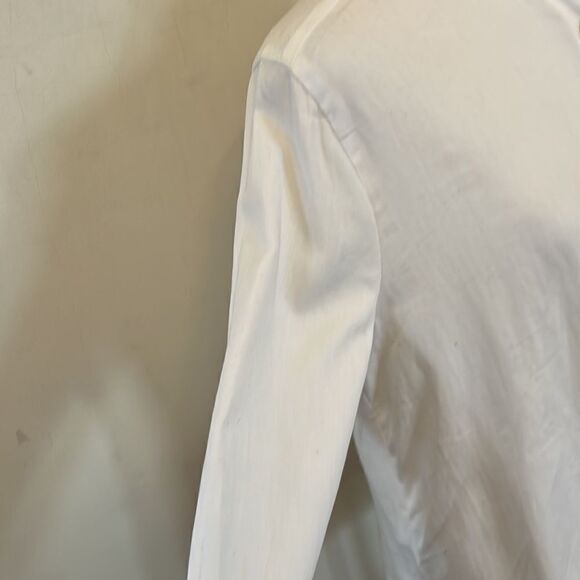 BCBGMAXAZRIA white long sleeve henley collar button front blouse Size S New - Picture 4 of 12